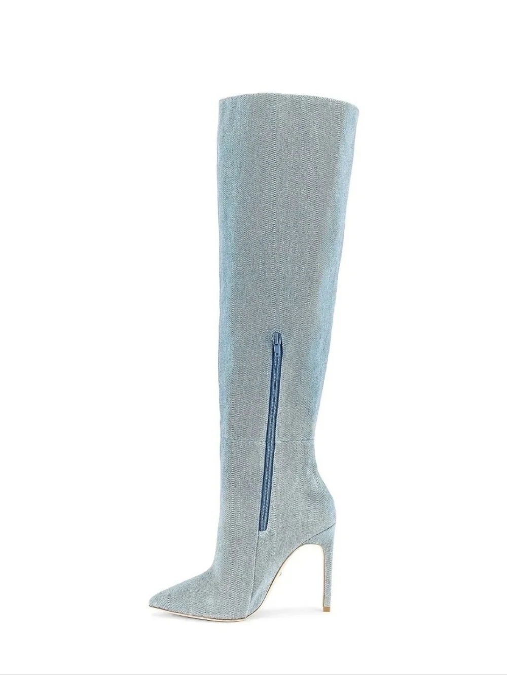 RAYE Benita Knee High Boots Denim size 6 NEW